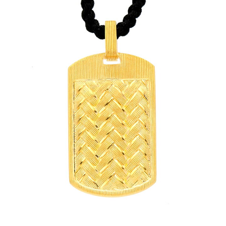 楽天市場】純金 24K ペンダント ネックレス 紐付き オーバルプレート 