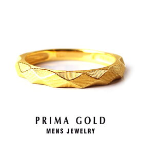 24K 純金 ダイヤカットリング 24金 K24 ゴールド ダイヤモンドカット スタッズ 指輪 メンズ プレゼント 贈り物 定番 人気 男性 PRIMAGOLD プリマゴールド ジュエリー アクセサリー ブランド 送料無料