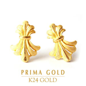 純金 ピアス エレガント モチーフ IMMOTAL PROMISE レディース 女性 24K 24金 ゴールドジュエリー 記念日 誕生日 贈り物 PRIMAGOLD プリマゴールド 送料無料【イヤリング変更可】