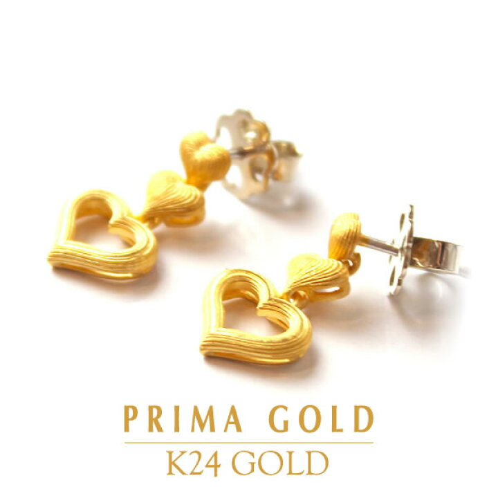 楽天市場】純金 ピアス ハートモチーフ ETERNAL LOVE レディース 女性 