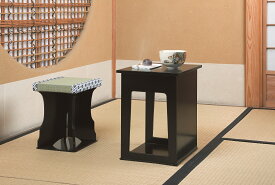 【茶道具】近藤さんのちょっと椅子黒掻合塗紙箱