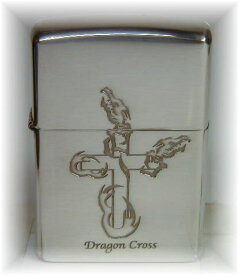 【ジッポ】ライター　メタル・彫刻：ドラゴン ドラゴンクロスBプレゼントZIPPO