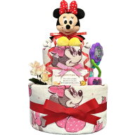 KanonBabys おむつケーキ 女の子 ミニー 出産祝い 2段 Sサイズ Mサイズ 3101