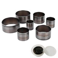 ideastore 穴あけ ポンチ レザークラフト 皮革抜き工具 DIY 穴開け器 7点セット