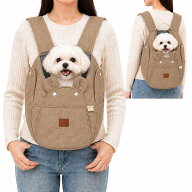 【前抱き＆リュックの2WAY】ペットキャリー 小型犬 猫 3〜5kg対応 前掛け 前抱き リュック バッグ 3ポケ…
