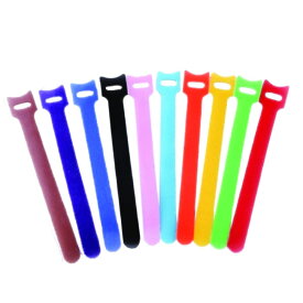 結束バンド 50本入り 20cm 繰り返し利用可能 収納バンド コード配線収納 強力マジックテープ