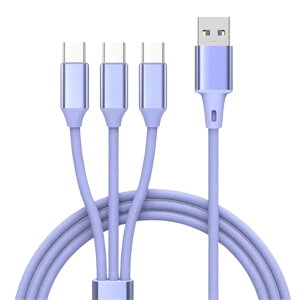 Acid USB Type C �[�d �P�[�u�� 3in1 66W/5A �}���[�d �f�[�^�]�� 1.5M USB-A to �^�C�vC+�^�C�vC+�^�C�vC 3�� 3�䓯���[�d �V���R���� �_�炩�� ���܂Ȃ� �f���h�~ iPhone 15 /PS5/Sony