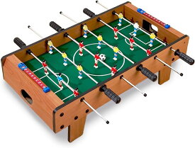 【おうちで本格対戦が楽しめる】 内田生活寸法本舗 テーブルフットボール 卓上ゲーム 木目デザイン コンパクトサイズ 家族向け レトロゲーム パーティー用