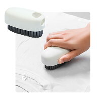 洗濯ブラシ 襟 袖 袖口 ワイシャツ 部分洗いブラシ コンパクト 洗濯用 ハンディタイプ 2個セット 白色