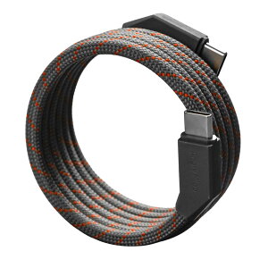 Angry Miao �X�p�C�����P�[�u�� CtoC (Type-C/USB-C) �[�d�P�[�u�� AM SLANTCABLE? �}�O�l�b�g���� ���͂ɂ�鎩���X�p�C�����`�� ���R�ɂ܂Ƃ܂� �p�x�t���R�l�N�^ �i�C�����҂ݍ��� �ő�100W(20V/5A)