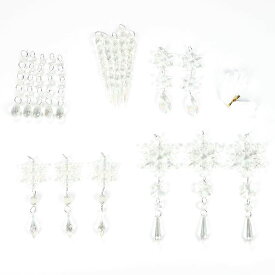 [FUPUTWO] クリスマス ツリー オーナメント クリスタル 雪の結晶 飾り付け 装飾 セット