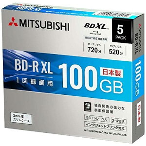 �O�H���w���f�B�A �^��pBD-R XL 2-4�{�� 100GB 5���y�X�����P�[�X/�C���N�W�F�b�g�v�����^�Ή��z VBR520YP5D2