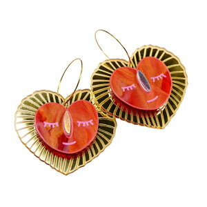 Sacred Heart Earrings ��`���͗l�����߂��~���[�̌��h �n�[�g �s�A�X �Z�b�g �I�[�X�g�����A �����{����