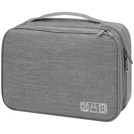 FJmark ガジェットポーチ 小型 小物入れ トラベル ポーチ 収納 ケース 旅行 出張 PC ケーブル スマホ タブレット 便利グッズ