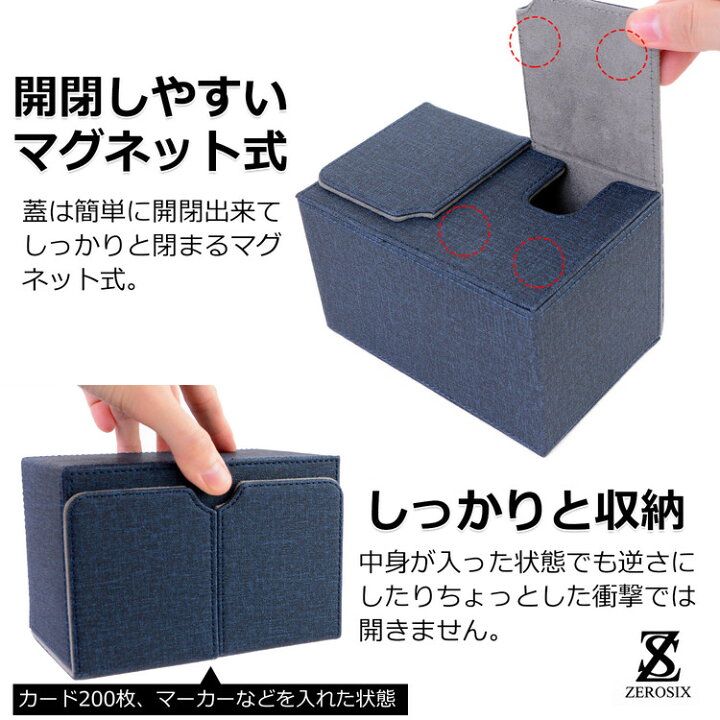楽天市場 デッキケース トレーディングカードケース レザー調 マグネット付き カードゲーム デッキ ケース タイプデッキケース タイプa ネイビー Sm 2 Simps Shop