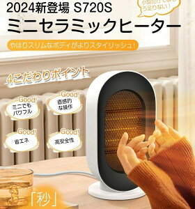 セラミックファンヒーター 400W/600W セラミックヒーター 【2024最新ランプレス発熱設計】 デスク下 足元 省エネ 小型