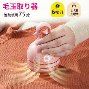持ち 可愛い 毛玉取り器 超軽量 毛玉クリーナー 電動 毛玉取り機 快速充電 USB充電式 6枚刃