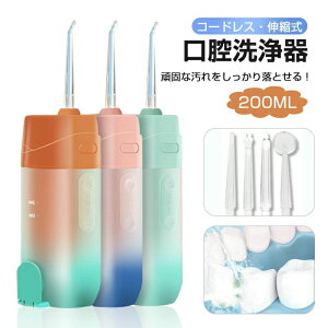 IPX7防水 替えノズル4本 3種類の水流モード 360度回転ノズル 強力な洗浄力 歯間ケア ジェットウォッシャー