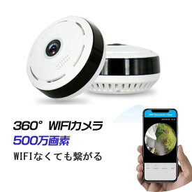 360度視野 ベビー?ペット?防犯監視カメラ Wifiカメラ