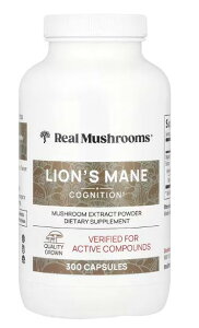 Real Mushrooms I[KjbN VRRIȒo@ VR }uV^P  Tvg Real Mushrooms Lionfs Mane Capsules@R ܂Ԃ R