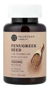 Neurogan Health �� �V�R �t�F�k�O���[�N�V�[�h1��������500mg�z�� �T�v�� �g���S�l����3�� �z�� 60������ �T�v�������g fenugreek seed