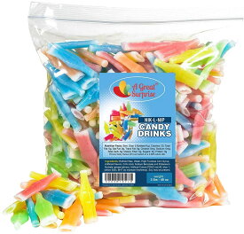 ■訳あり■Nik-L-Nip Wax Bottles Candy Drinks, 3 LB Bulk Candy (1.36kg)