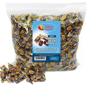 A Great Surprise ��Dad's Root Beer Barrels - Washburn Hard Old Fashioned Candy Individually Wrapped, 1.81kg Bulk Candy