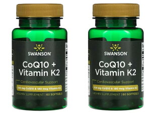 u2{ZbgvSwansonCoQ10 + Vitamin K2, 60 Softgels1RGUC100mg/r^~K2180mcgzTvg60×2{