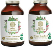 「お得な2本セット」Pure Synergy社　有機野菜60種類以上青汁、野菜、ハーブを含むグリーンスーパーフー…