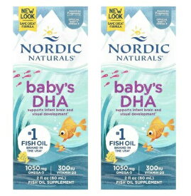 「お得な2個セット」NORDIC NATURALS社　ベビーズ DHA ビタミンD3入り 2oz ×2個 サプリメント