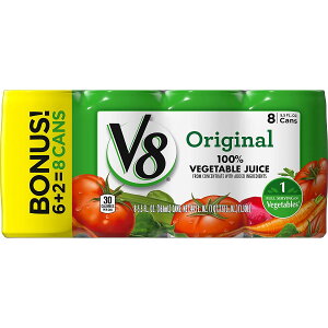 u8{ZbgvV8 IWi ؃W[X100% 155ml×8{ V8 Original 100% Vegetable Juice, 5.5 oz. Can, 8 Count