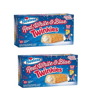 �u������2���Z�b�g�vHostess Twinkies �� ���b�h �z���C�g �u���[ 382g���肪2�� Hostess Twinkies 13.5oz 10 count �@2Boxs (Red White & Blue)