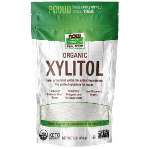 NOW FoodsЁ@I[KjbNLVg[pE_[ Organic Xylitol LVg[(s܂܂Ȃ)454g
