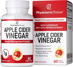 Physician's CHOICE Apple Cider Vinegar iAbvTC_[rlK[j 60  Tvg2 I[KjbNAbvrlK[JvZ1g I[KjbNVEK25mg ԃgEKVGLX 