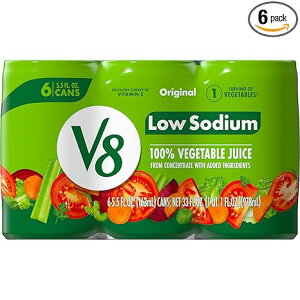 u6{ZbgvV8 IWi ؃W[X100% 155ml×6{ V8 Original 100% Vegetable Juice, 5.5 oz. Can, 6 Count