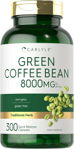 Carlyle O[R[q[ GLX Tvg 14000mgz300 Tvg Carlyle Green Coffee Bean Extract | 8000 mg | 300 Capsules | Non-GMO and Gluten Free Formula | Traditional Herb Supplement