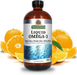 Nature's Answer, LbhIK3AfB[vV[tBbVICEPA^DHAAIWA480mli16tʃIXjt Tvg Nature's Answer Liquid Omega-3 | Deep Sea Fish Oil with EPA/DHA Dietary Supplement | 
