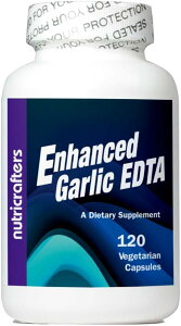 NutriCrafters 社 EDTA サプリメント1粒あたり250mg配合 120粒入り Enhanced Garlic EDTA 120 Capsules - 1000mg High Potency Calcium Disodium EDTA Formula - No Magnesium Sterate or Aluminum Containing Zeolite - 1 Bottle of 120 Capsules
