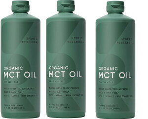 �u������3�{�Z�b�g�v Premium MCT Oil derived only from Organic Coconuts 32oz BPA free bottle | The only MCT oil certified Paleo Safe Sports Research�� MCT�I�C�� ������ 946 ml��3�{ �����g���O���Z���h 100���R�R�i�b�c �J�v��