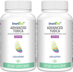 �u������2�{�Z�b�g�vSharoaid�� TUDCA �T�v�������g �^�E���E���\�f�I�L�V�R�[���@60����2�{ Liver Support Supplements 1200 mg-Third Party Tested-Bile Salts for Liver Detox Cleanse-High Strength Formula-Vegan Capsules for Liver H