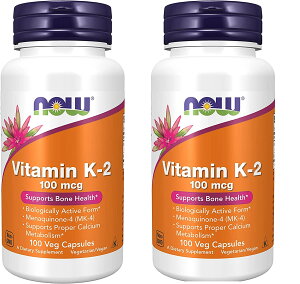 u2{ZbgvNOW@r^~K2(100mcg) 100×2{ Tvg NOW Supplements, Vitamin K-2 100 mcg Menaquinone-4 (MK-4) Supports Bone Health 100 Veg ×2