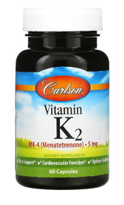 CARLSONЁ@r^~K2iegm (5mg) 60JvZ Tvg Carlson Vitamin K2 5 mg 60 Capsules