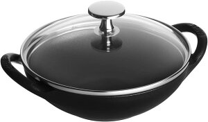 STAUB �В��S 1311723�x�r�[���ؓ�@0.5�N�H�[�g(473ml) �u���b�N�}�b�g STAUB Cast Iron 1311723 Baby Wok 0.5-quart Black Matte�`���E�e�c ���イ�Ă� �Ȃ� �i�x 260�x�܂ł̃I�[�u���g�p��OK