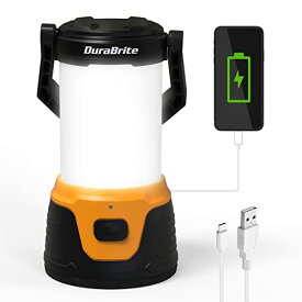 DuraBrite ランタン キャンプランタン LEDランタン アウトドアライト USB充電式 輝度記憶搭載 5つ点灯モード 無段階調光 高輝度 1000ルーメン 防水 アウトドア 登山 夜釣り 防災 緊急 停電用 非常用