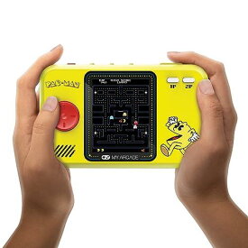 My Arcade パックマン ポケット プレーヤー プロ: ポータブル ビデオ ゲーム コンソール、2.75 インチ カラー ディスプレイ、人間工学に基づいたデザイン