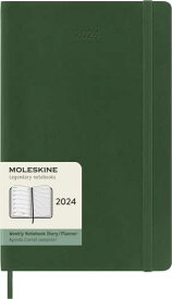 モレスキン(Moleskine) 手帳 2024 年 1月始まり 12カ月 ウィークリー ダイアリー ソフトカバー ラージサイズ(横13cm×縦21cm) マートルグリーン DSK1512WN3Y24