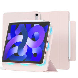 ベルモンド iPad Air 第5世代 (2022) / iPad Air 第4世代 (2020) / iPad Pro11 第1世代 (2018) 用 ケース マグネット 磁気吸着 スマート カバー ペン収納 薄型 軽量 Air4 Air5 10.9インチ B1114#4 グレイッシュピンク