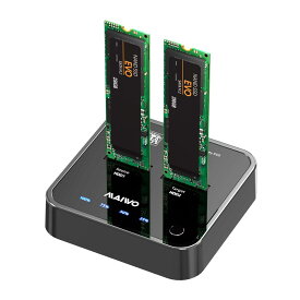 MAIWO K3016S 2ベイ m.2 SATA ドッキングステーション 工具不要 Type C - SATA SSD 外付けハードドライブエンクロージャ B + Mキー用 オフラインクローン複製機 ワンキーシステムディスクコピー機能対応 (5Gbps)