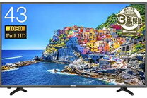楽天市場】テレビ ハイセンスhj43kの通販