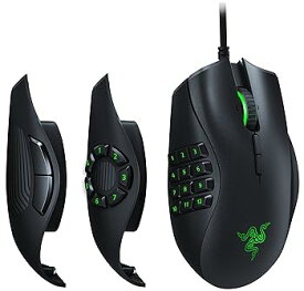 【中古】【39shop】Razer★Naga Trinity サイドボタンを2/7/12ボタンに付け替え可能 USB MMO/MOBAゲーミングマウス ブラック 日本正規代理店品 RZ01-02410100-R3M1（良い）